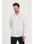 Erkek Slim Fit Dar Kalıp Uzun Kol Pamuklu Keten Efekt Gömlek 3