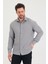 Erkek Slim Fit Dar Kalıp Uzun Kol Pamuklu Keten Efekt Gömlek 1