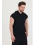 Kapüşonlu Sıfır Kol Oversize Salaş Unisex T-Shirt 5