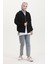 Iki Iplik Kapüşonlu Sweatshirt 9488-01 Siyah 1