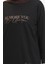 Baskılı Sweatshirt 0540-01 Siyah 4