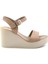 Bej Leather Kadın Sandalet K05040030403 1