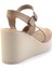 Bej Leather Kadın Sandalet K05040030403 3