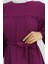 Krep Kumaş Kolu Lastikli Elbise 0029-06 Mor 4