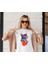 Kalp Kedi Baskılı Özel Tasarım Oversize Tshirt 1