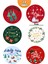 24 Adet 4 cm Yılbaşı Temalı Etiket, Yapışkanlı Sticker, Hediye Paketi Etiketi (Yüksek Kalite) 5