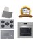 Gri Cam Ankastre Set 4'lü 3457 - CS5365S01 - BO6502S02 - MW9018S02 Mikrodalga 1