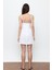 Beyaz %100 Cotton Midi Elbise 4
