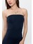 Lacivert Straplez Maxi Boy Elbise 3