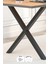 Yemek Masası Metal Ayaklı Mutfak Masası Oslo 85 x 180 cm x Ayaklı Çam 2