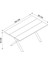 Yemek Masası Metal Ayaklı Mutfak Masası Oslo 85 x 180 cm x Ayaklı Çam 3