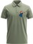 Erkek Slim Fit Dar Kesim Pamuklu Yumuşak Doku Nefes Alan Kumaş Kurt Baskı Polo Yaka Tişört 1
