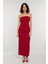 Bordo Fit Kalem Midi Etek 1