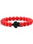 Kırmızı Siyah Moda Yaz Deniz Kaplumbağa Boncuk Bilezik Şanslı Doğal Taş Elastik Strand Bilezik Kadın Erkek El Zinciri Takı (Yurt Dışından) 1