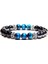19CM Tarzı NO.132 Beden Doğal Taş Bileklik Erkek Kadın Bilezik Kaplan Gözü Boncuklu Braslet Erkekler ve Kadınlar Için El Yapımı Günlük Takı Hommes Bijoux (Yurt Dışından) 2