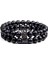 160-170MM Stili No.3 Boyutu Cz Taç Bilezik Seti Siyah Mat Taş Boncuklar Bracciali Femme Arkadaş Bilezikler Kadınlar Için Erkekler Takı Mens Bracciali Uomo (Yurt Dışından) 1