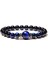 21CM Tarzı Saf Altın Rengi Doğal Taş Bileklik Erkek Kraliyet Mavi Kaplan Gözü Bileklik Sağlıklı Enerji Bileziği Moda Cz Şanslı Siyah Oniks Boncuk Pulsera (Yurt Dışından) 1