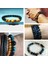 21CM Tarzı Saf Altın Rengi Doğal Taş Bileklik Erkek Kraliyet Mavi Kaplan Gözü Bileklik Sağlıklı Enerji Bileziği Moda Cz Şanslı Siyah Oniks Boncuk Pulsera (Yurt Dışından) 3
