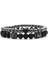 Pürüzsüz Siyah 6 mm Erkekler Için El Yapımı Hematit Bileklik Seti Lüks Kristal Kaplamalı Siyah Boncuklu Obsidyen Bileklik Bileklik Homme Hediye (Yurt Dışından) 5