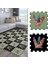 Dijital Baskılı Çiçek Desenli Mutfak-Oturma Odası-Salon Halısı/yapboz Halı/puzzle Halı/ Japon Halı 1