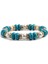 Stil 8 Moda Vintage Boho Çekic Bilezik Bileklik Kadın Doğal Taş Mavi Turkuaz Boncuk Strand Bilezik Erkek Takı Pulseras Mujer (Yurt Dışından) 3