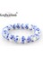 Kırmızı Şakayık Çiçeği Mavi ve Beyaz Porselen Boncuklu Zincir Bilezik Ol Tarzı Seramik Aksesuarlar Hediye Fabrikası Üretimi (Yurt Dışından) 2
