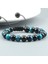 Kara Lav Yüksek Mavi Kaplan Gözü Taş Bilezik Ayarlanabilir Boyut Örgülü Oniks Boncuk Bilezikler ve Bilezikler Erkek Minimalist Takı Pulseras (Yurt Dışından) 3