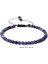 Benekli Taş 4mm Mini Enerji Bileklik Doğal Taş Lapis Lazuli Akik Boncuk Yoga Örme Bilezik Ayarlanabilir Kadınlar ve Erkekler Için El Yapımı Takı (Yurt Dışından) 4
