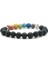 17CM Tarzı J Ahşap Lav Boncukları Yaşam Ağacı 8mm Renkli Yedi Çakra Siyah Lav Taşı Bileklik Kendin Yap Aromaterapi Esansiyel Yağ Difüzör Bileklik Yoga Takı (Yurt Dışından) 3