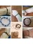 17CM Tarzı Pas Kırmızısı Doğal Kaplan Gözü Bilezik Erkek El Yapımı 4* Dikdörtgen Taş Boncuk Bilezik Elastik Kadın Takı Gümüş Renkli Şans Kolye Pulsera (Yurt Dışından) 3