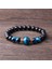 17CM Tarzı Altın Gül Doğal Taş Bileklik Erkek Kraliyet Mavi Kaplan Gözü Bileklik Sağlıklı Enerji Bileziği Moda Cz Şanslı Siyah Oniks Boncuk Pulsera (Yurt Dışından) 1