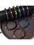 23CM Tarzı Siyah Tabanca Kaplama 42 Kds Buddha Kafa Bileziği Erkek Doğal Çakra Şanslı Kaplan Gözü Dzi Agat Taş Boncuk Bilezik Vintage Elastik Pulsera Kadın Takı (Yurt Dışından) 2