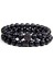 160-170MM Stili No.13 Boyutu Cz Taç Bilezik Seti Siyah Mat Taş Boncuklar Bracciali Femme Arkadaş Bilezikler Kadınlar Için Erkekler Takı Mens Bracciali Uomo (Yurt Dışından) 1