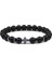 Mat Siyah Dua Erkek Kadın Bilezik Hematit Haç Tespih Doğal Taş Boncuk Isa Oniks Meditasyon Bilezikler Takı Hediye Pulsera (Yurt Dışından) 1