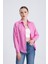 | Kadın Oversize Basic Gömlek - Rahat Kalıp, Düğmeli Uzun Kollu Günlük Gömlek 1