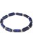 17CM Tarzı Şoşan Taşı Erkekler Için Lapis Lazuli Bileklik Doğal Cilalı Dikdörtgen Taş Bileklik Gümüş Renk Yuvarlak Boncuk Şans Bileziği Kadın Takı (Yurt Dışından) 2