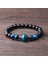 21CM Tarzı Siyah Doğal Taş Bileklik Erkek Kraliyet Mavi Kaplan Gözü Bileklik Sağlıklı Enerji Bileziği Moda Cz Şanslı Siyah Oniks Boncuk Pulsera (Yurt Dışından) 1