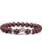 19CM Tarzı Kantaşı Erkek Bileklik Hava Agat Bilezik Kadınlar Köpek Patisi Gümüş Kaplama Bilezik Femme Doğa Enerjisi Taş Boncuk Pulsera Takı (Yurt Dışından) 1