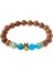 ABJ054-2 Oıqueı Doğal Ahşap Boncuklu Yoga Bileklik Erkek Elastik Budist Dua Buddha Bilezikler & Bilezikler Takı Pulsera Hombre (Yurt Dışından) 1
