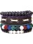 19CM Tarzı Renkli Lav Taşı Bileklik Seti Doğal Şifa Enerjili Labradorit Taşlı Erkek Bileklik Siyah Lav Taşı Bilezik Gümüş Renkli Haç Kolye Pulsera Fem (Yurt Dışından) 1