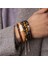 19CM Tarzı Kafatası Bileklik Seti Doğal Şifa Enerjili Labradorit Taşlı Erkek Bileklik Siyah Lav Taşı Bilezik Gümüş Renkli Haç Kolye Pulsera Fem (Yurt Dışından) 4