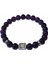 Ametist 8 mm Buddha Baş Taşı Erkek Boncuklu Takı Lava Agat Kaplan Gözü Taş Boncuklu Bilezik Parti Hediye Esnek Yoga Takı (Yurt Dışından) 1