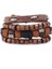 H2450 4 Parça Vintage Erkek Deri Bilezik Ahşap Taş Boncuklu Şanslı Çok Katmanlı Örme Erkek Bileklik Pulseira Masculina Takı (Yurt Dışından) 2