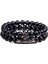 M 180-190MM Stili No.9 Boyutu Cz Taç Bilezik Seti Siyah Mat Taş Boncuklar Bracciali Femme Arkadaş Bilezikler Kadınlar Için Erkekler Takı Mens Bracciali Uomo (Yurt Dışından) 2