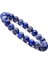 Elastik Doğal Lapis Lazuli Boncuklu Bilezikler Unisex Bilezik Doğal Taş Yuvarlak Boncuk Bilezik Erkekler Kadınlar Takı Hediyeleri 8mm (Yurt Dışından) 1