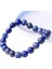 Elastik Doğal Lapis Lazuli Boncuklu Bilezikler Unisex Bilezik Doğal Taş Yuvarlak Boncuk Bilezik Erkekler Kadınlar Takı Hediyeleri 8mm (Yurt Dışından) 2