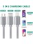 Lenuo 2.4A Geri Çekilebilir 3'ü 1 Arada Tip C / Yıldırım / Mikro USB Hızlı Şarj Kablosu (Yurt Dışından) 5
