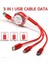 3'ü 1 Arada Teleskopik Hızlı Şarj Veri Kablosu / Android Için 5V-2,4A / iphone / Type-C Için (Yurt Dışından) 1