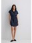 Kadın Barbara Lux Touch Koyu Lacivert Denim Elbise 130548-28636 2