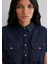 Kadın Barbara Lux Touch Koyu Lacivert Denim Elbise 130548-28636 5